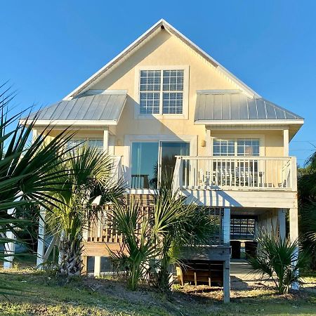 Gulf Front And Pet Friendly Home With Spacious Open Deck With Gorgeous Views! Port St. Joe Exterior photo